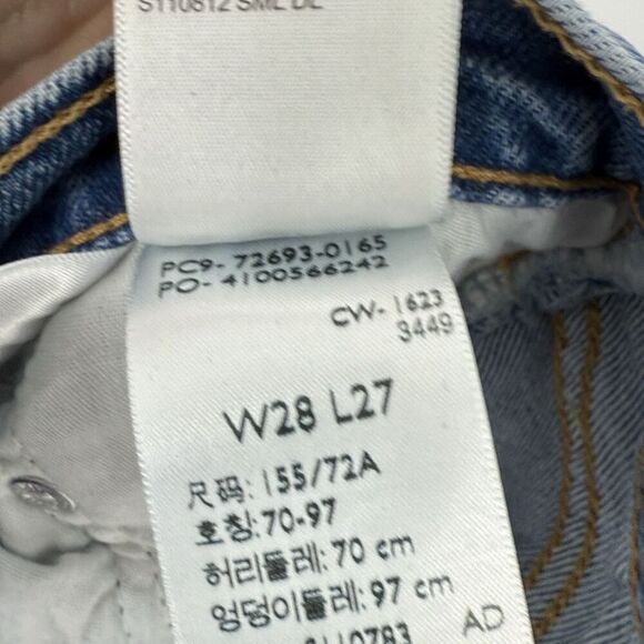 Levi’s Ribcage Straight Ankle Blue Jeans Button Fly Women’s Size 28x27 - Picture 6 of 7